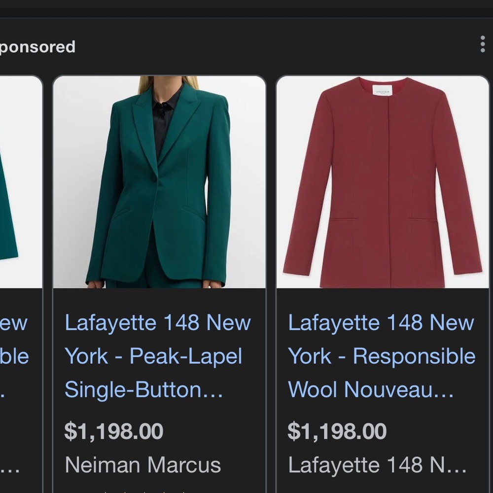 Lafayette 148 Red Dinner Jacket - image 7